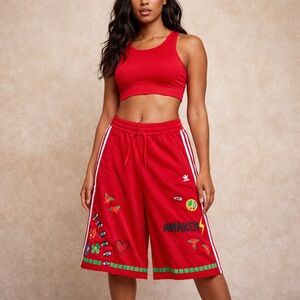 Adidas x Pharrell Williams AWAKEN Culottes Shorts – Multi Colour Graphic